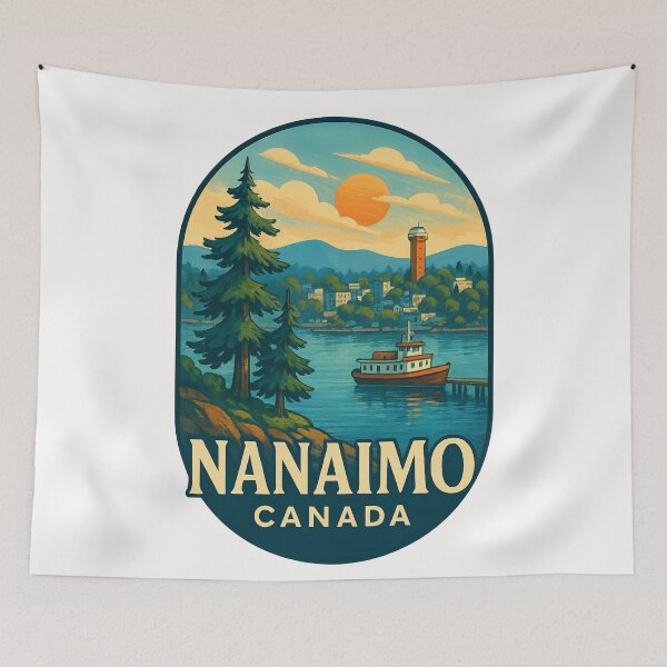 Item preview, Nanaimo Waterfront with Tower – Vancouver Island Landscape designed and sold by Places On Earth.