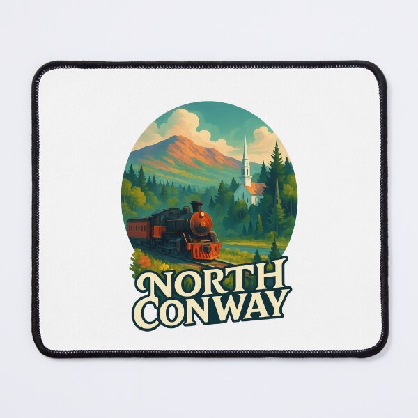 Item preview, North Conway Train and Church – New Hampshire Autumn Scene designed and sold by Places On Earth.