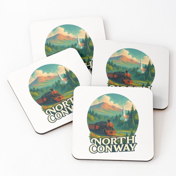 Item preview, North Conway Train and Church – New Hampshire Autumn Scene designed and sold by Places On Earth.