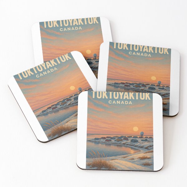 Item preview, Tuktoyaktuk at Dusk – Arctic Hamlet in Winter designed and sold by Aryabek.