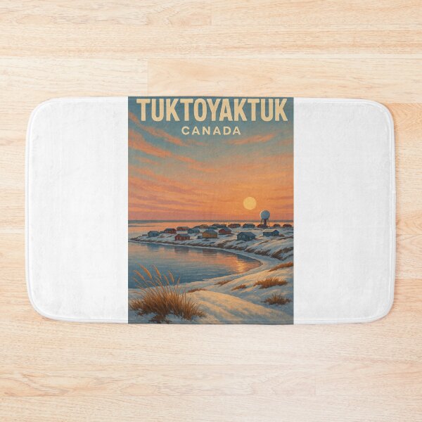 Item preview, Tuktoyaktuk at Dusk – Arctic Hamlet in Winter designed and sold by Aryabek.