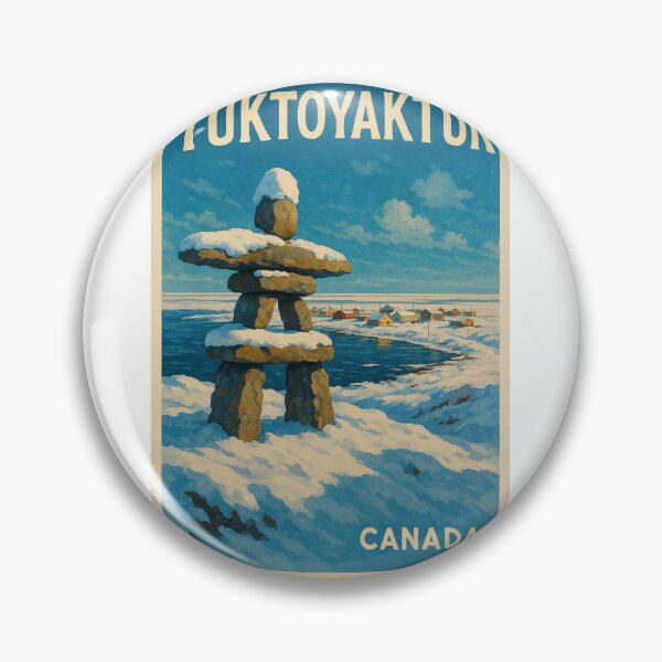 Item preview, Snow-Covered Inuksuk – Tuktoyaktuk Canada Arctic View designed and sold by Aryabek.