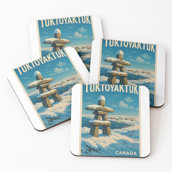 Item preview, Snow-Covered Inuksuk – Tuktoyaktuk Canada Arctic View designed and sold by Aryabek.