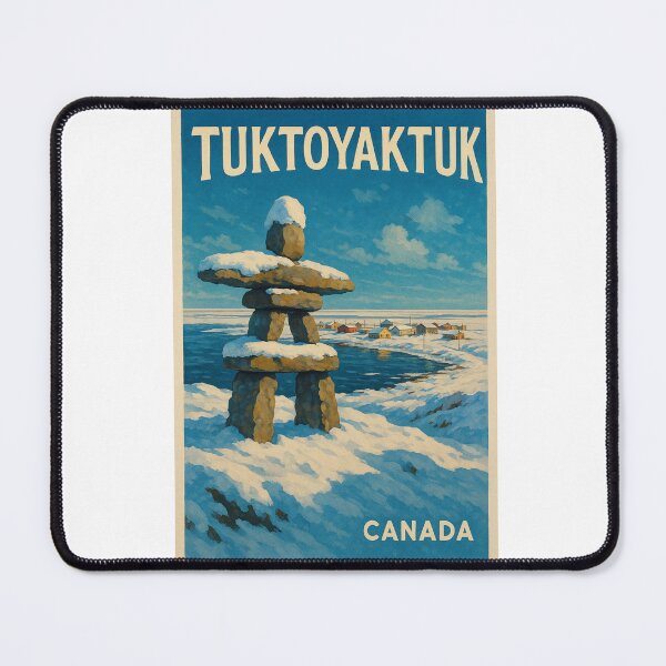 Item preview, Snow-Covered Inuksuk – Tuktoyaktuk Canada Arctic View designed and sold by Aryabek.