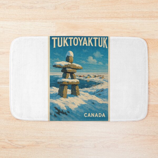 Item preview, Snow-Covered Inuksuk – Tuktoyaktuk Canada Arctic View designed and sold by Aryabek.