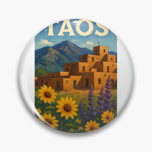 Item preview, Taos Pueblo and Wildflowers – New Mexico Heritage designed and sold by Aryabek.