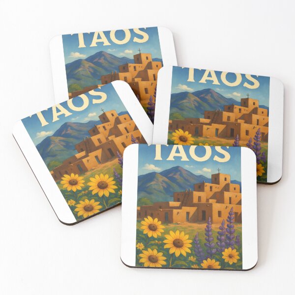 Item preview, Taos Pueblo and Wildflowers – New Mexico Heritage designed and sold by Aryabek.