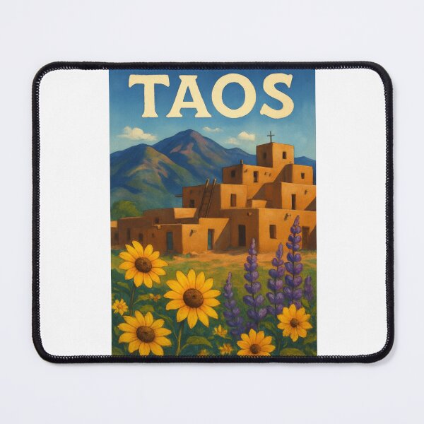 Item preview, Taos Pueblo and Wildflowers – New Mexico Heritage designed and sold by Aryabek.