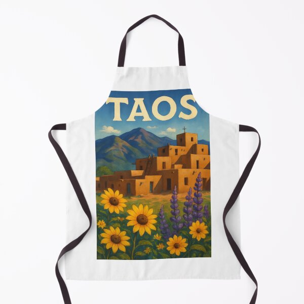 Item preview, Taos Pueblo and Wildflowers – New Mexico Heritage designed and sold by Aryabek.