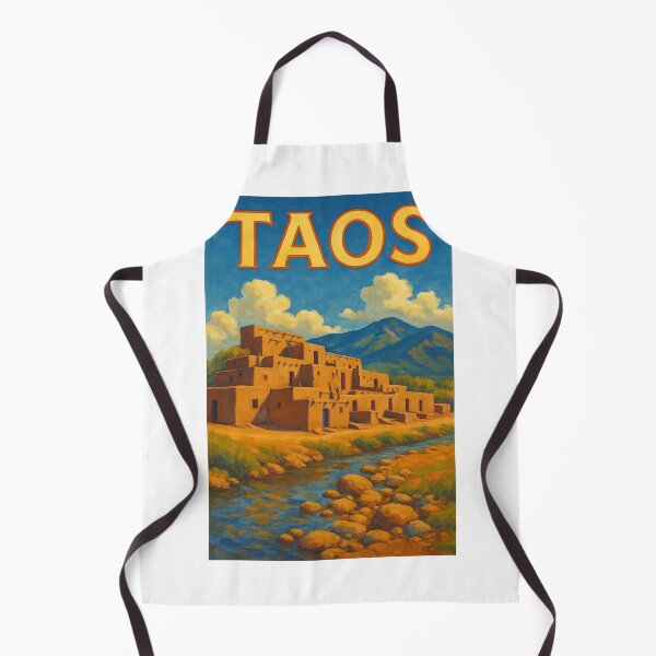 Item preview, Taos Adobe by the River – Sangre de Cristo Mountain Scene designed and sold by Aryabek.