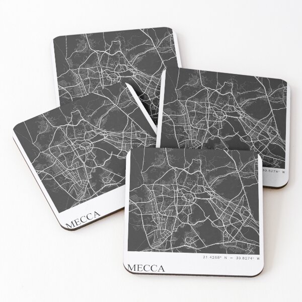Item preview, Minimalist City Map of Mecca, Saudi Arabia designed and sold by UrbanMuse_.