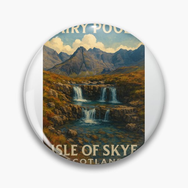 Item preview, Fairy Pools on the Isle of Skye – Highland Waterfall Landscape designed and sold by Aryabek.