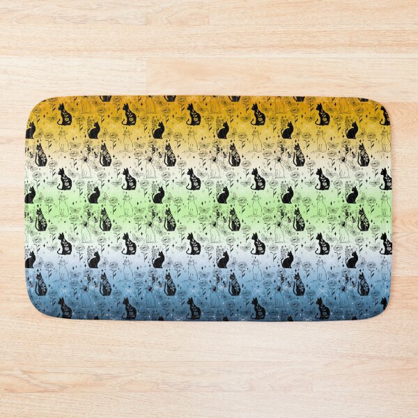 Item preview, AroAce Agender Pride Black Cat Witchy Magic Design designed and sold by Travelslightly.