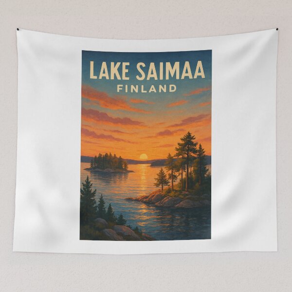 Item preview, Lake Saimaa Sunset – Finland’s Golden Horizon designed and sold by Aryabek.