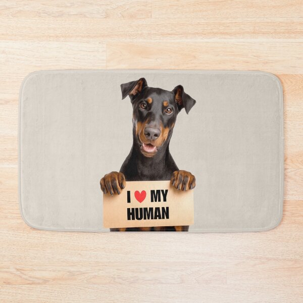 Item preview, Cute Doberman Pinscher with Signboard I love my Human  designed and sold by LazyOwlStore.
