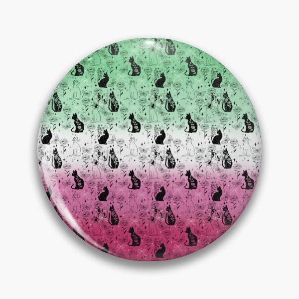 Item preview, Abrosexual Pride Black Cat Witchy Magic Design designed and sold by Travelslightly.