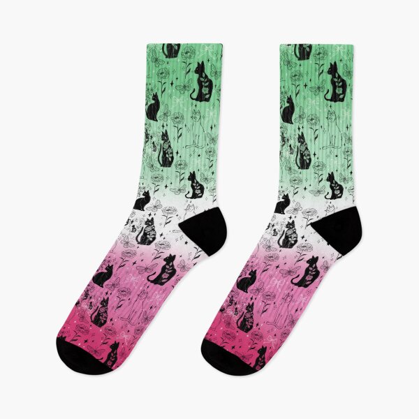Item preview, Abrosexual Pride Black Cat Witchy Magic Design designed and sold by Travelslightly.