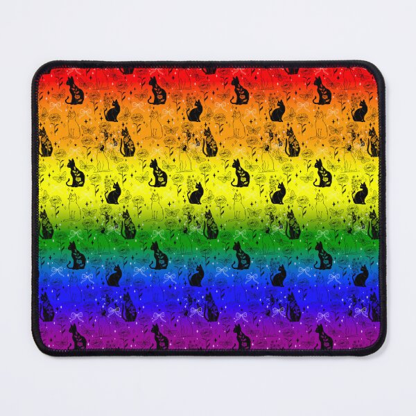 Item preview, Rainbow LGBTQ Pride Black Cat Witchy Magic Design designed and sold by Travelslightly.