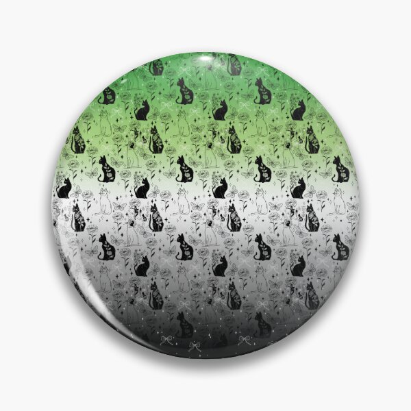 Item preview, Aromantic Pride Black Cat Witchy Magic Design designed and sold by Travelslightly.