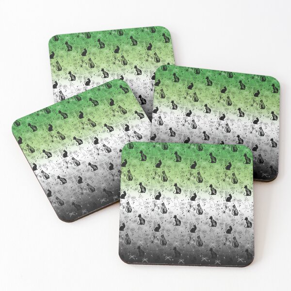 Item preview, Aromantic Pride Black Cat Witchy Magic Design designed and sold by Travelslightly.