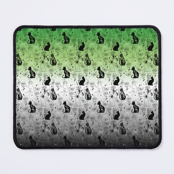 Item preview, Aromantic Pride Black Cat Witchy Magic Design designed and sold by Travelslightly.