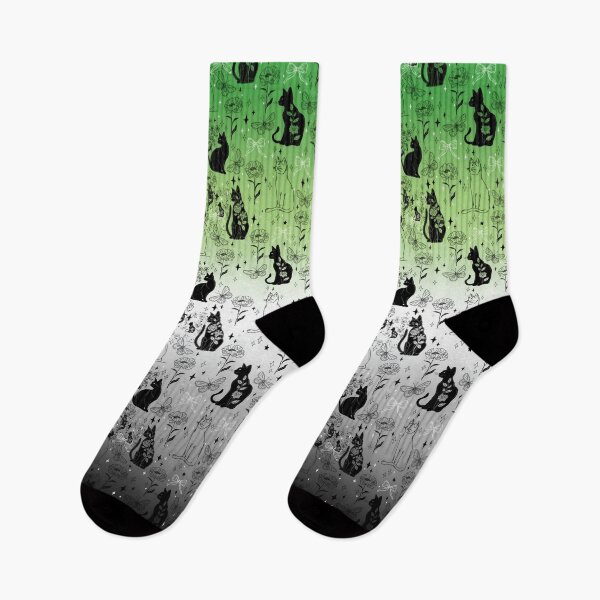 Item preview, Aromantic Pride Black Cat Witchy Magic Design designed and sold by Travelslightly.