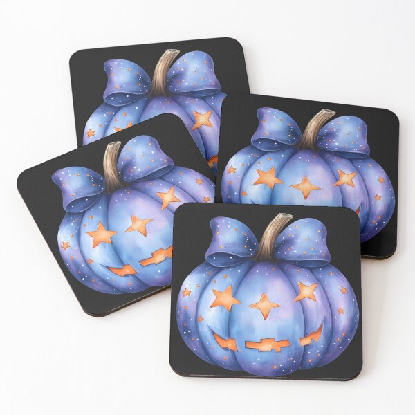 Item preview, Cute Funny Blue Fall Pumpkin with Bow designed and sold by tanabe.
