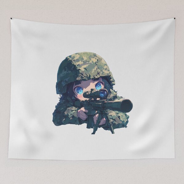 Item preview, Anime Chiriko Tsurumi Anohana Chibi Sniper Emotional Serene designed and sold by Williamhallano.