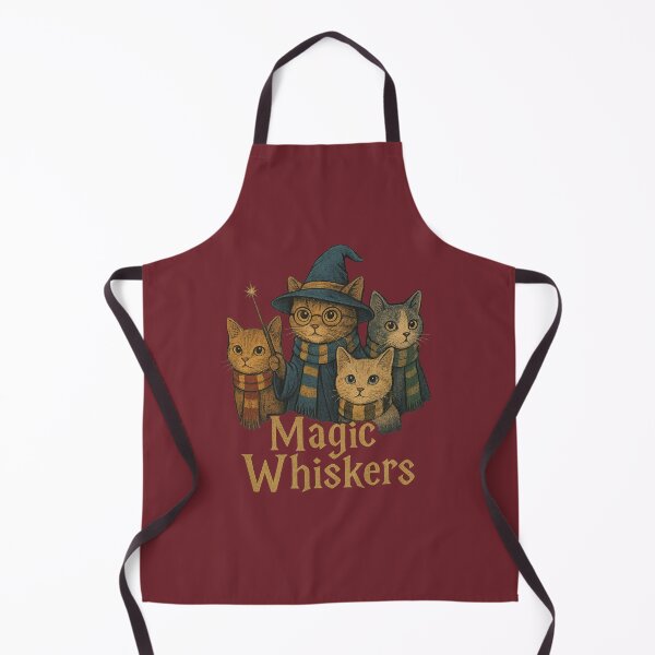 Item preview, Magic Whiskers – Wizard Cats with House Scarves designed and sold by RetroPawsDesign.