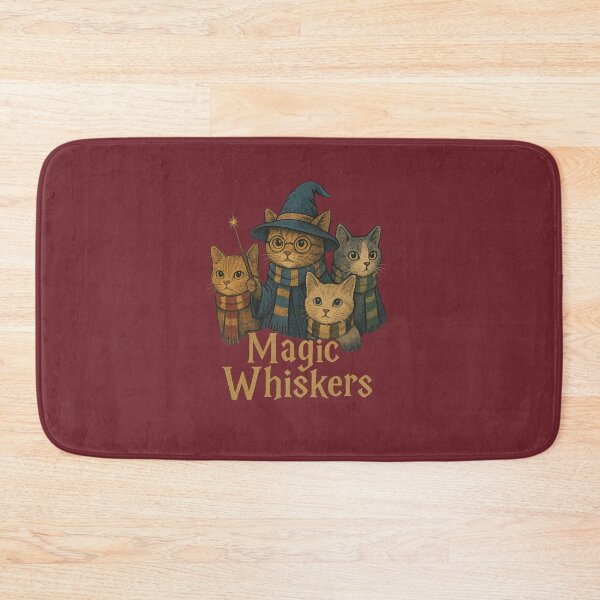 Item preview, Magic Whiskers – Wizard Cats with House Scarves designed and sold by RetroPawsDesign.
