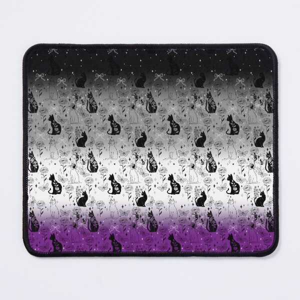 Item preview, Asexual Pride Black Cat Witchy Magic Design designed and sold by Travelslightly.
