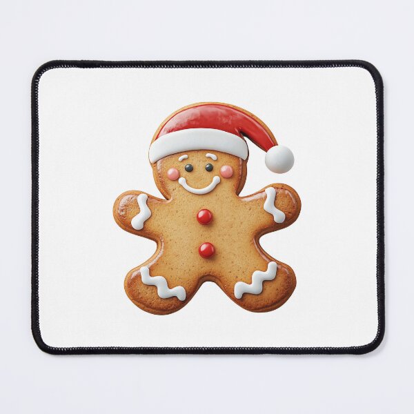 Item preview, Smiling Gingerbread Man with Santa Hat designed and sold by Art of Ngu.