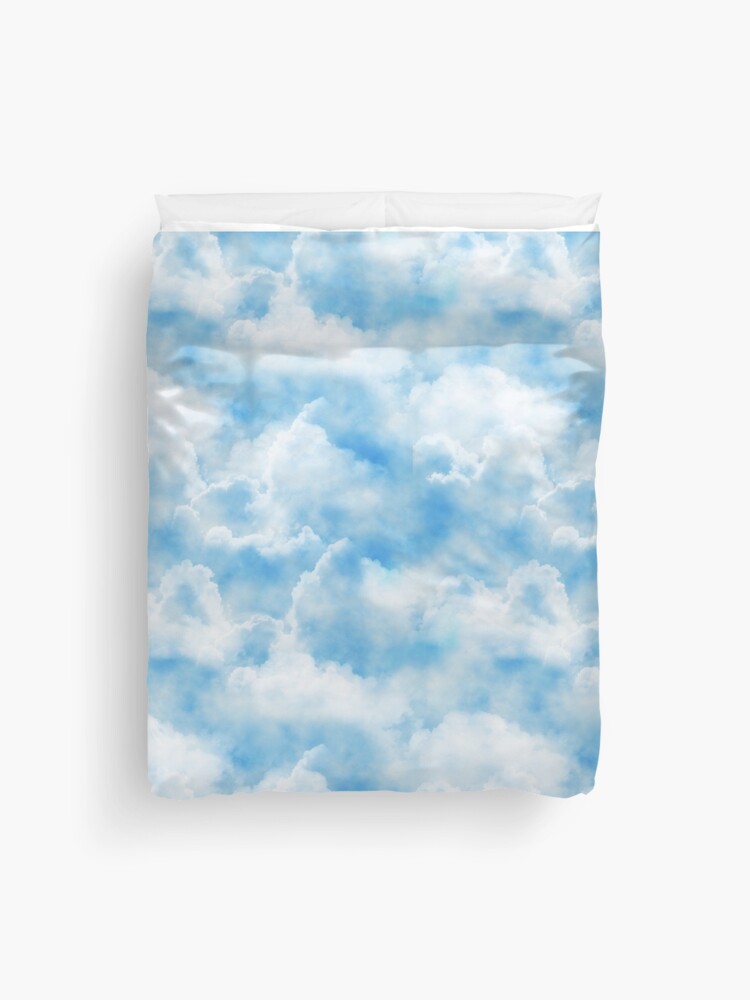 cloud print duvet cover