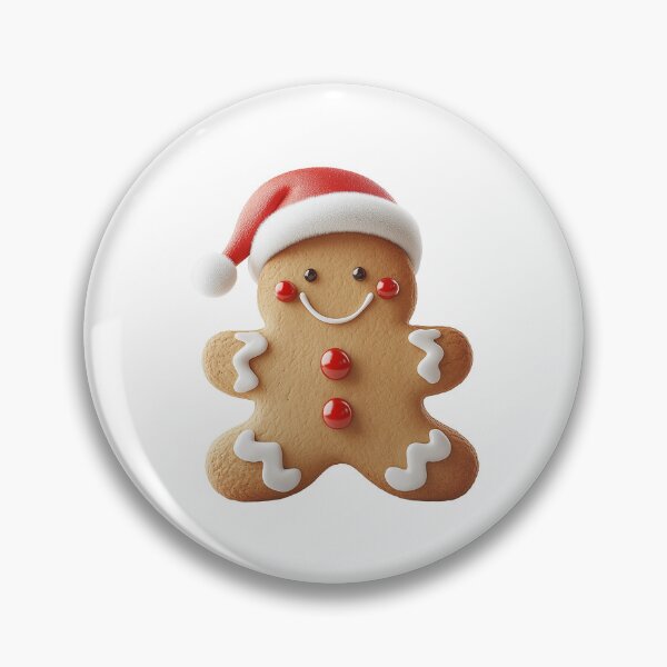 Item preview, Smiling Gingerbread Man with Santa Hat designed and sold by Art of Ngu.