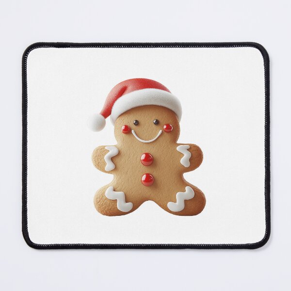 Item preview, Smiling Gingerbread Man with Santa Hat designed and sold by Art of Ngu.