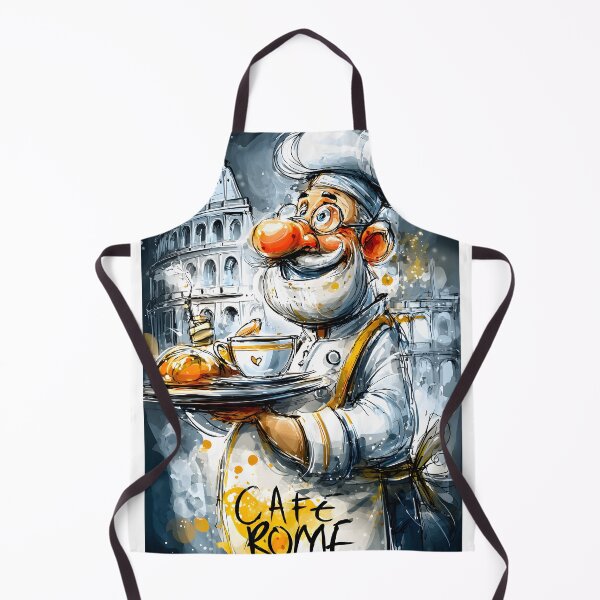 Item preview, Charming Chef in Front of the Rome Coliseum Art designed and sold by Artessie.
