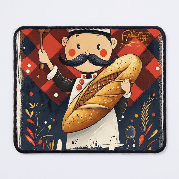 Item preview, Charming Chef with Baguette and Haute Cuisine Theme designed and sold by Artessie.