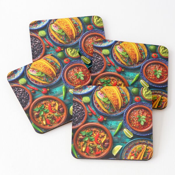 Item preview, Delicious Mexican Tacos and Colorful Ingredients designed and sold by Artessie.