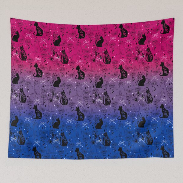 Item preview, Bisexual Pride Black Cat Witchy Magic Design designed and sold by Travelslightly.