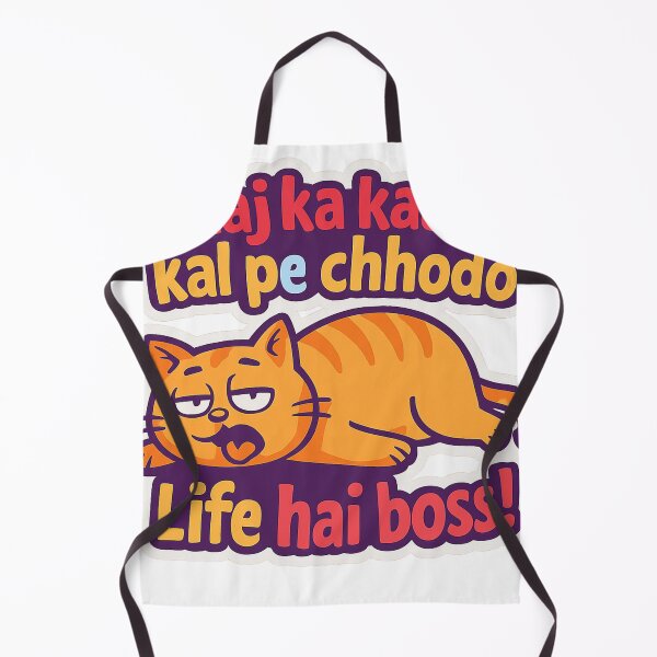 Item preview, Lazy Cat With Funny Hindi Text designed and sold by Stickerrwallah.