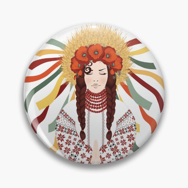 Item preview, A peaceful woman dressed in a national costume prays	 designed and sold by KosaUA.