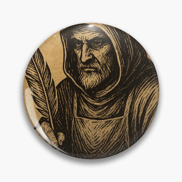 Aperçu de l'œuvre Medieval Monk Scribe Illustration créée et vendue par photoparadise22.