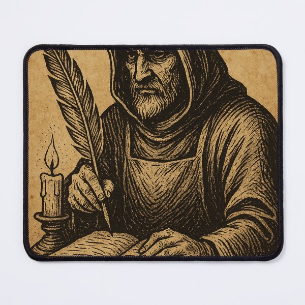 Item preview, Medieval Monk Scribe Illustration designed and sold by photoparadise22.