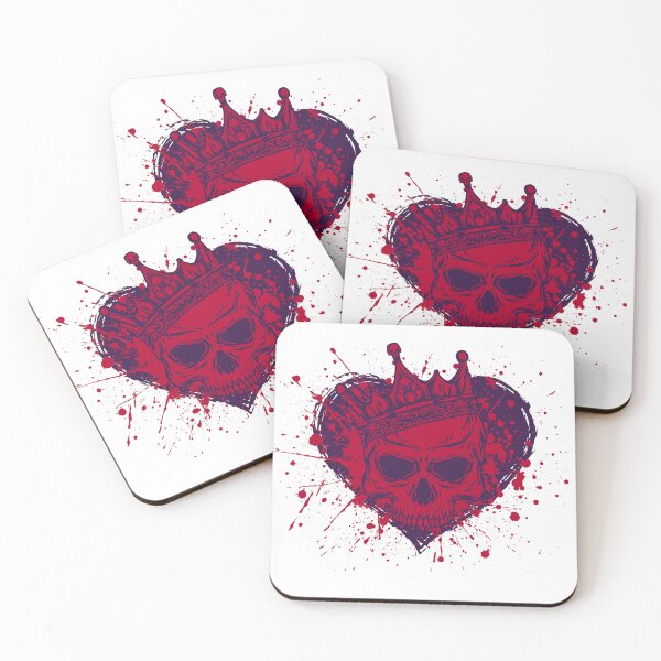Item preview, Crowned Gothic Skull with Heart and Blood Splatter designed and sold by UNK-Fatigues.