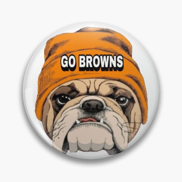 Item preview, Go Browns Bulldog Fan Mascot Illustration designed and sold by KlaudiaHertzog.