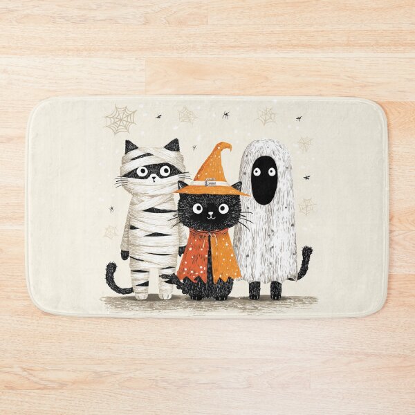 Item preview, Black Cats Trio Scene Halloween Mummy Witch Ghost designed and sold by GrinGalore.