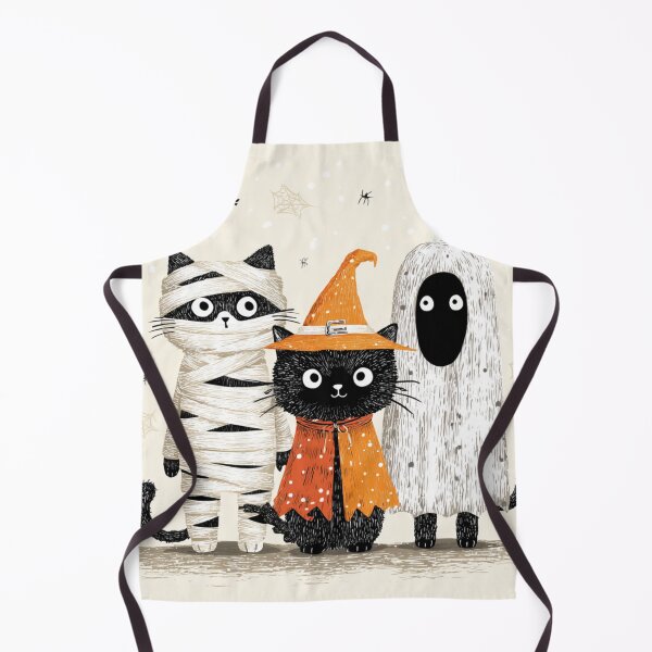 Item preview, Black Cats Trio Scene Halloween Mummy Witch Ghost designed and sold by GrinGalore.