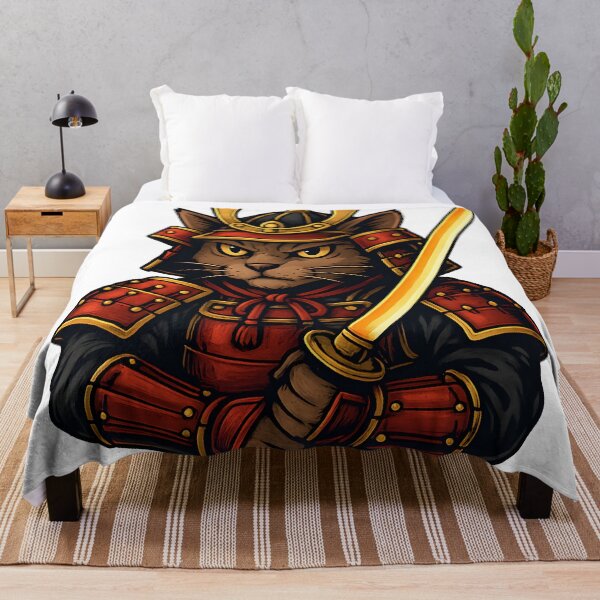 Item preview, Samurai Cat Warrior – Epic Japanese Anime Cat Design designed and sold by StickyGuys.