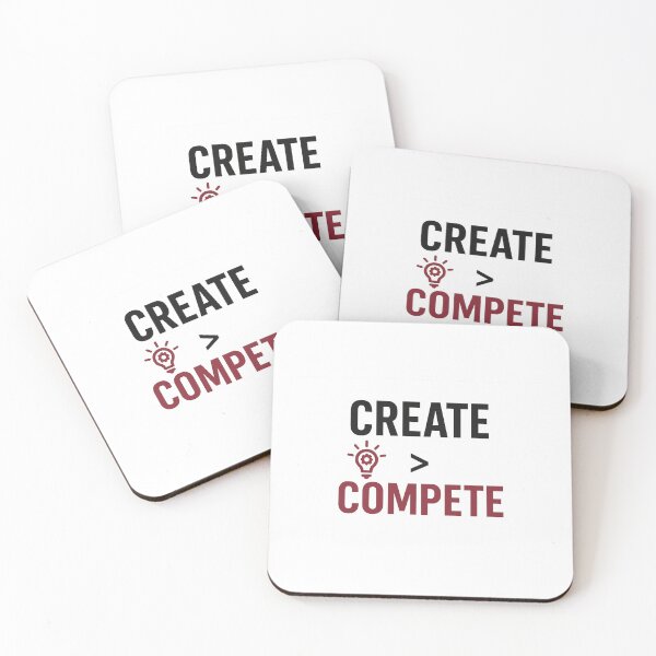 Item preview, Create > Compete | Inspirational Minimalist Typography Shirt designed and sold by Letsbegreat.
