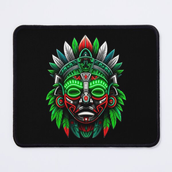 Item preview, Neon Aztec Tribal Mask Design designed and sold by PrintBreeze.